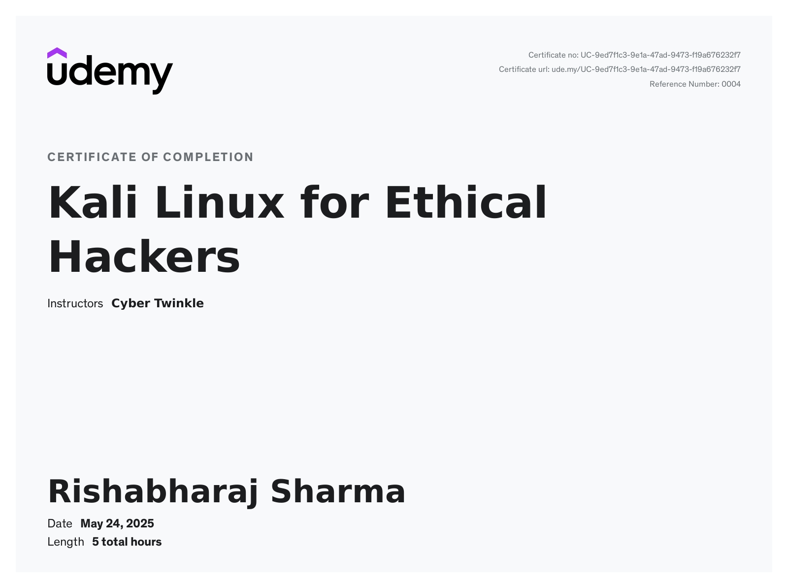 Linux Certificate